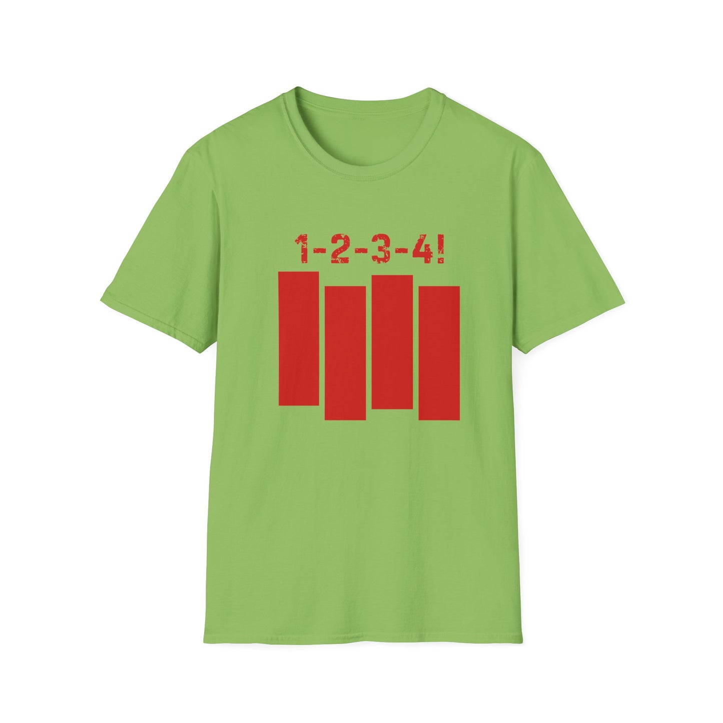 1-2-3-4 punk rock T-shirt-green