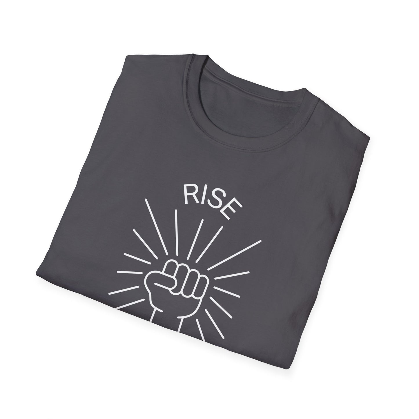 Rise Above Unisex Softstyle T-Shirt - Empowering Graphic Tee