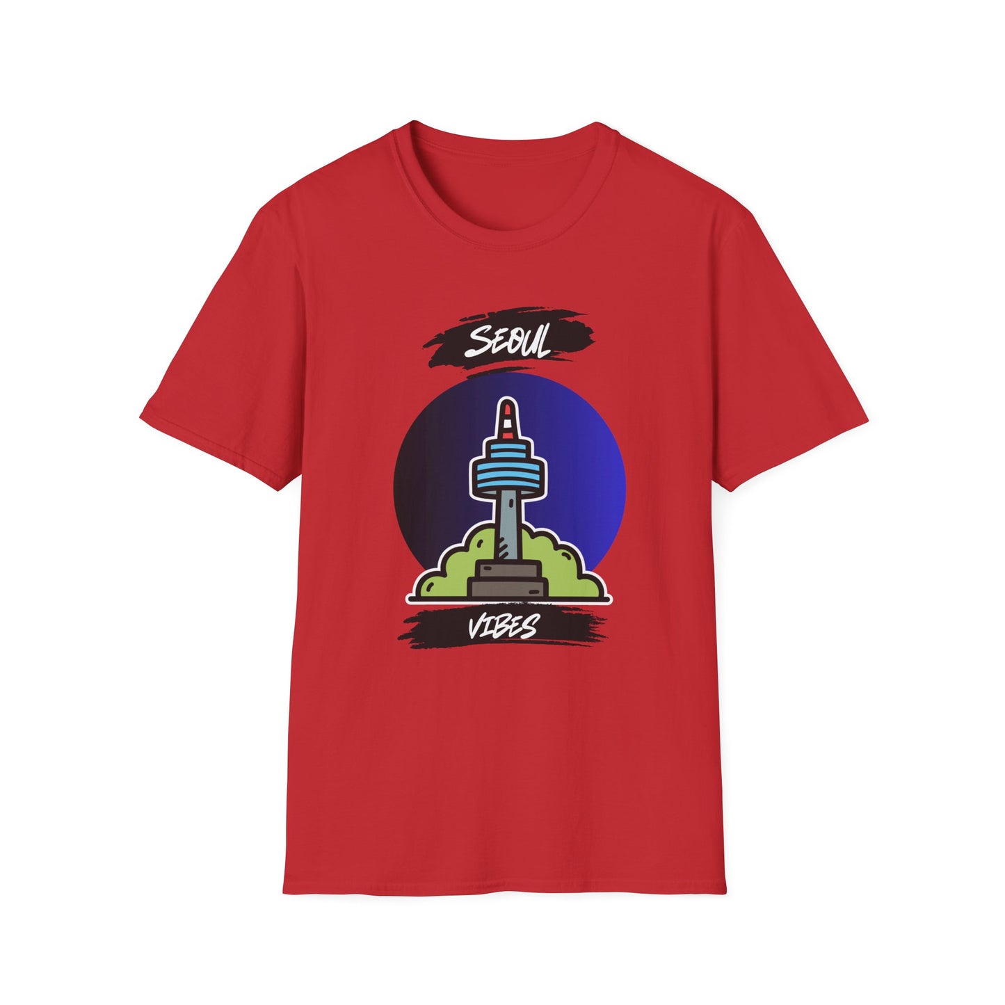 Seoul Vibes explorer T-shirt-red