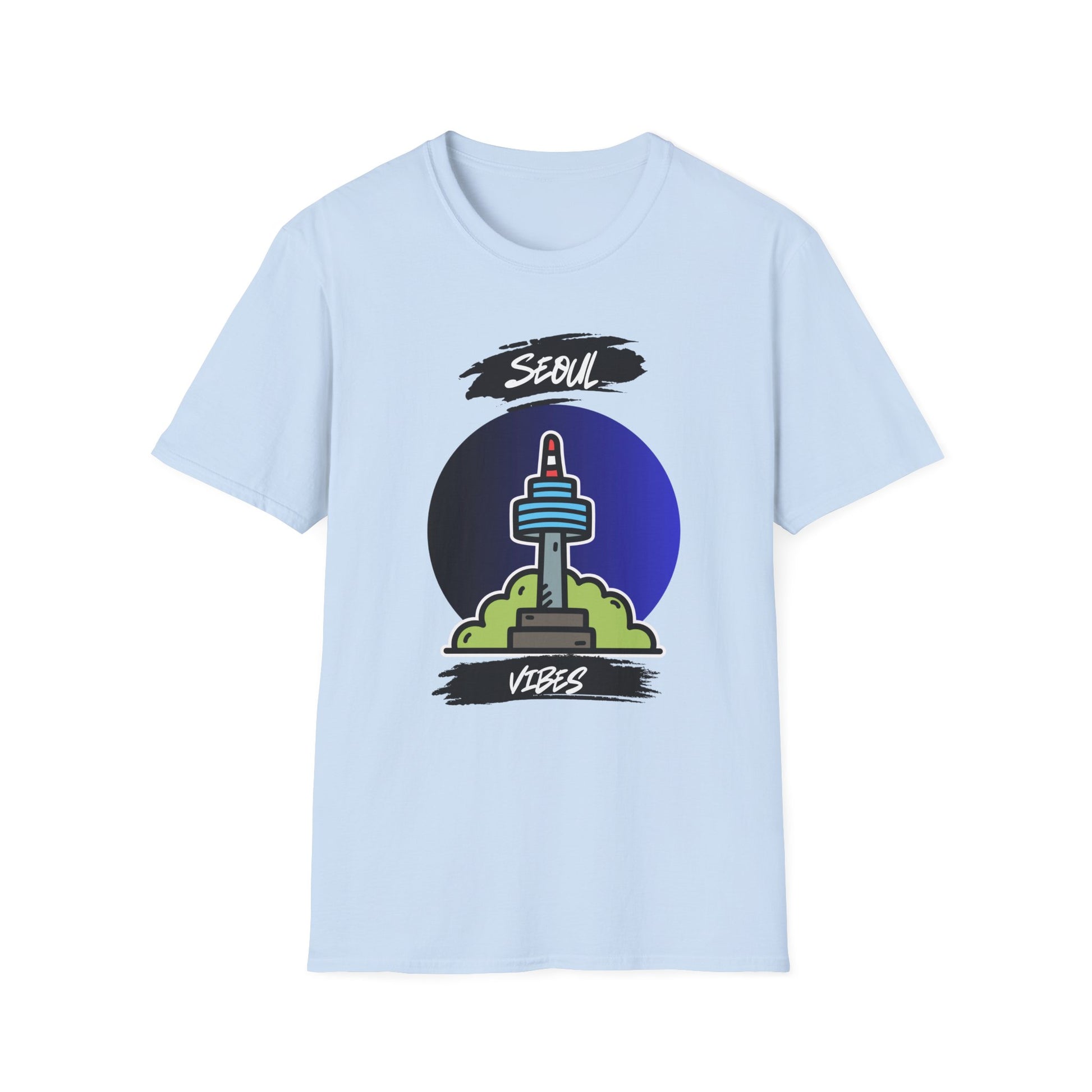 Seoul Vibes explorer T-shirt-light blue