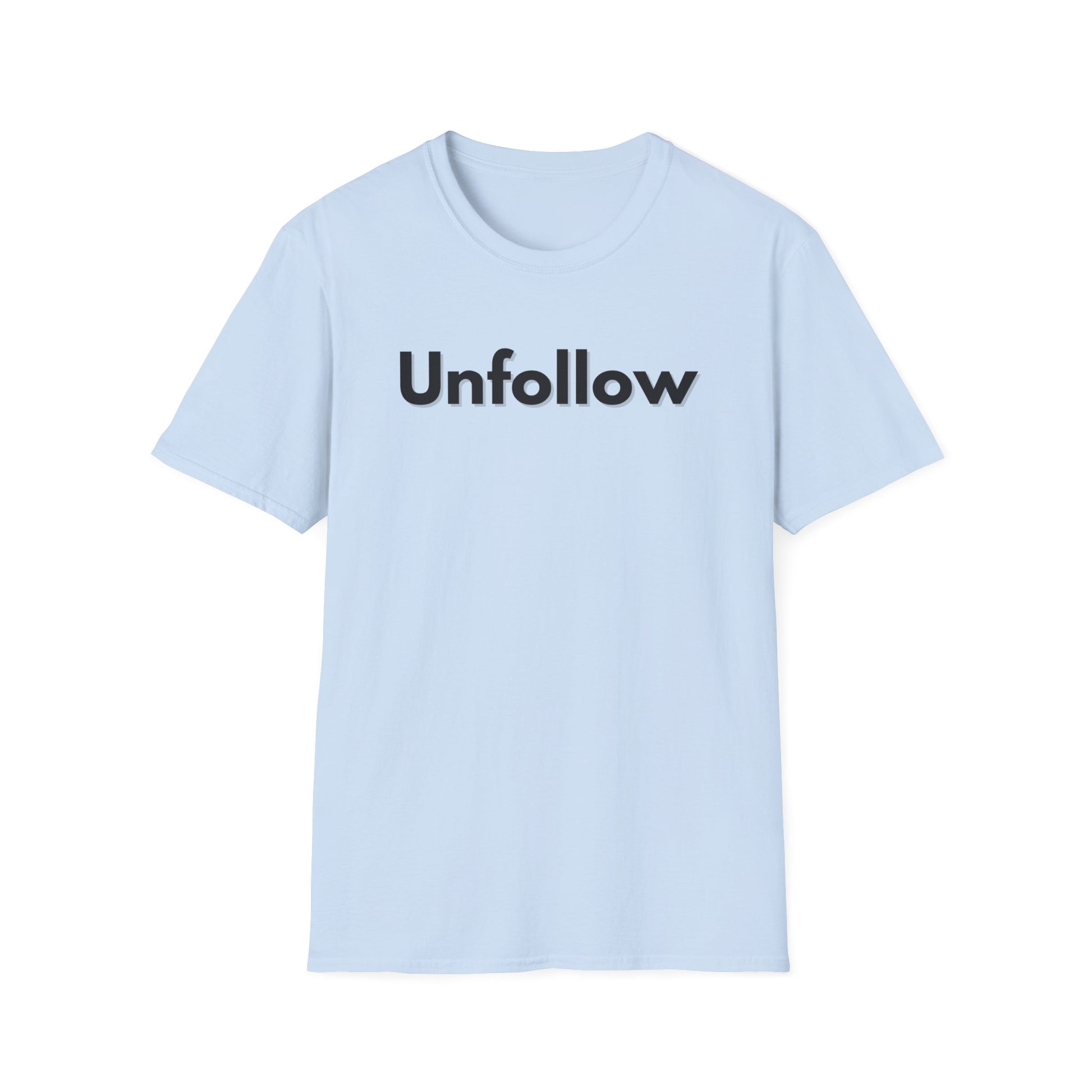 Unfollow-introvert-Tshirt-light blue