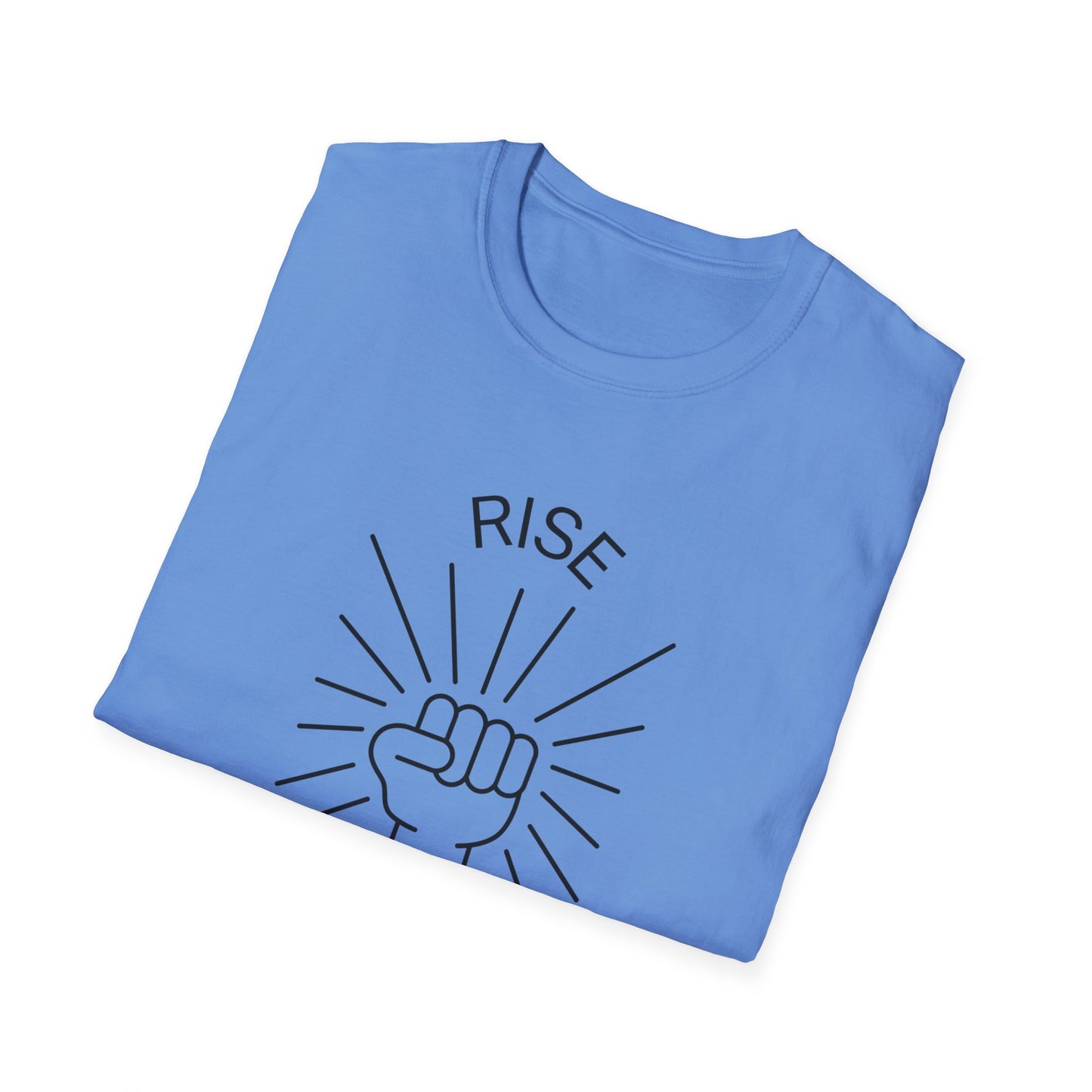 Rise Above Unisex Softstyle T-Shirt - Empowering Graphic Tee