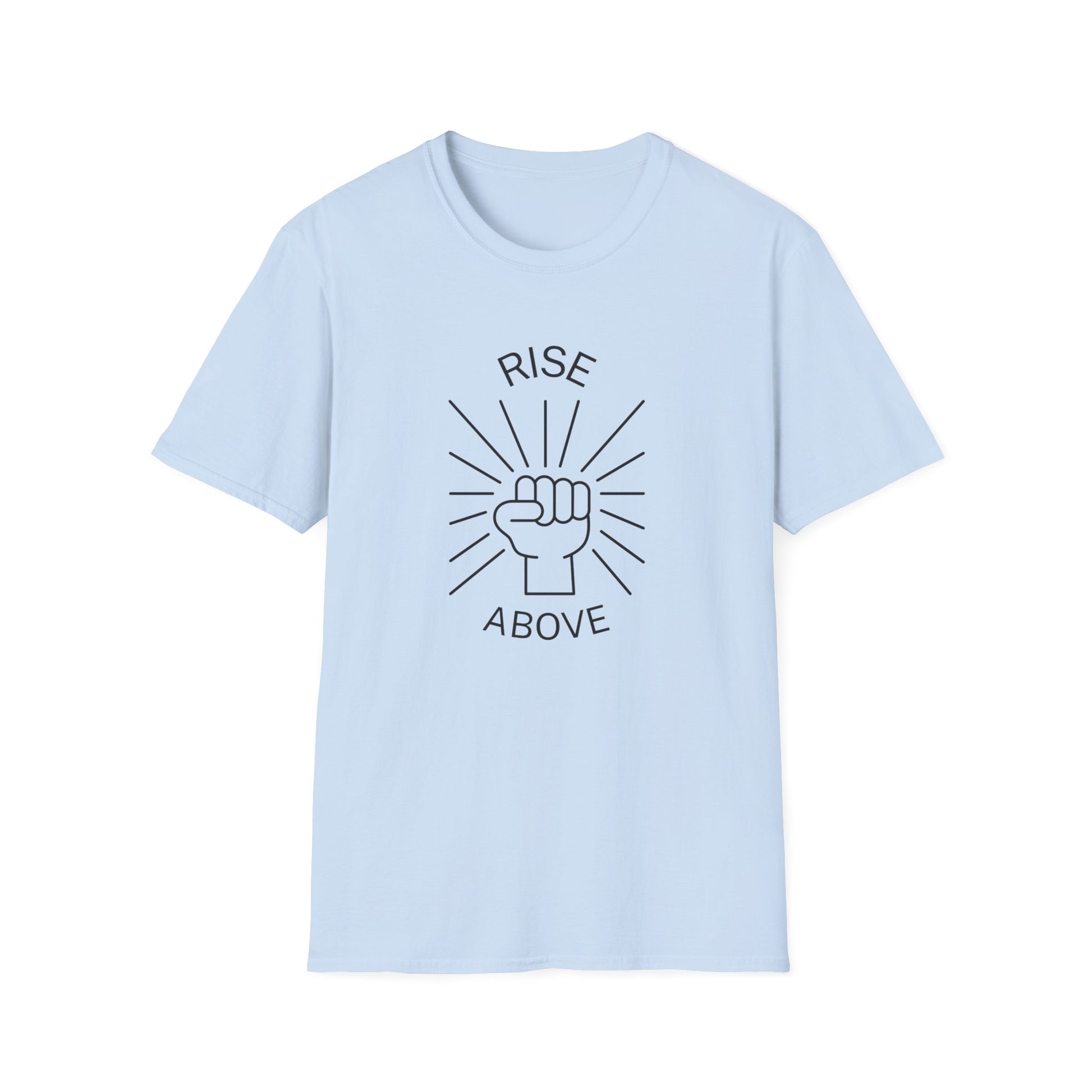 rise above-T-shirt-light blue